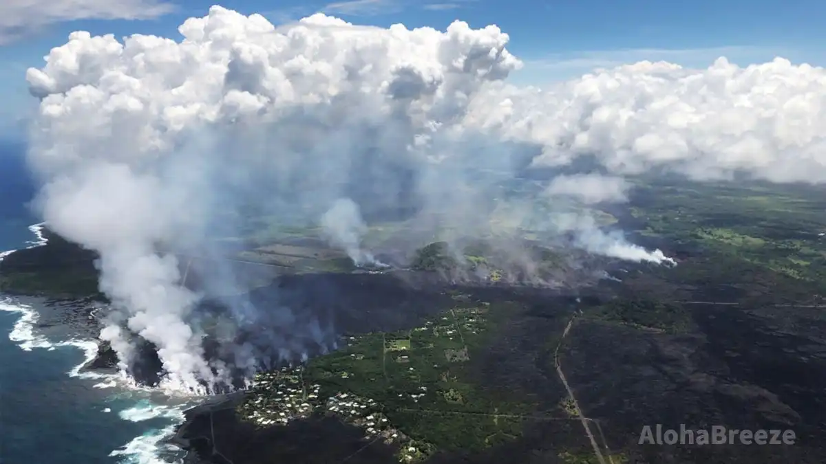 カポホ湾に溶岩が到達（オーシャンエントリーが誕生）