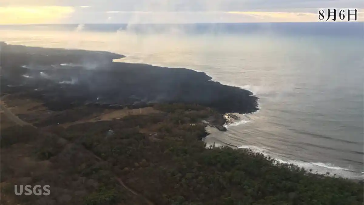 海に流れ込む溶岩もストップしそう