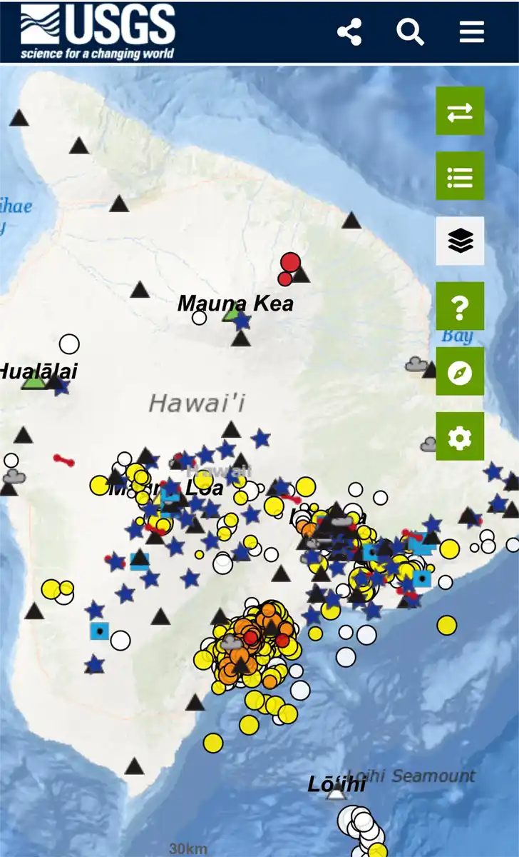 地震の規模と発生場所